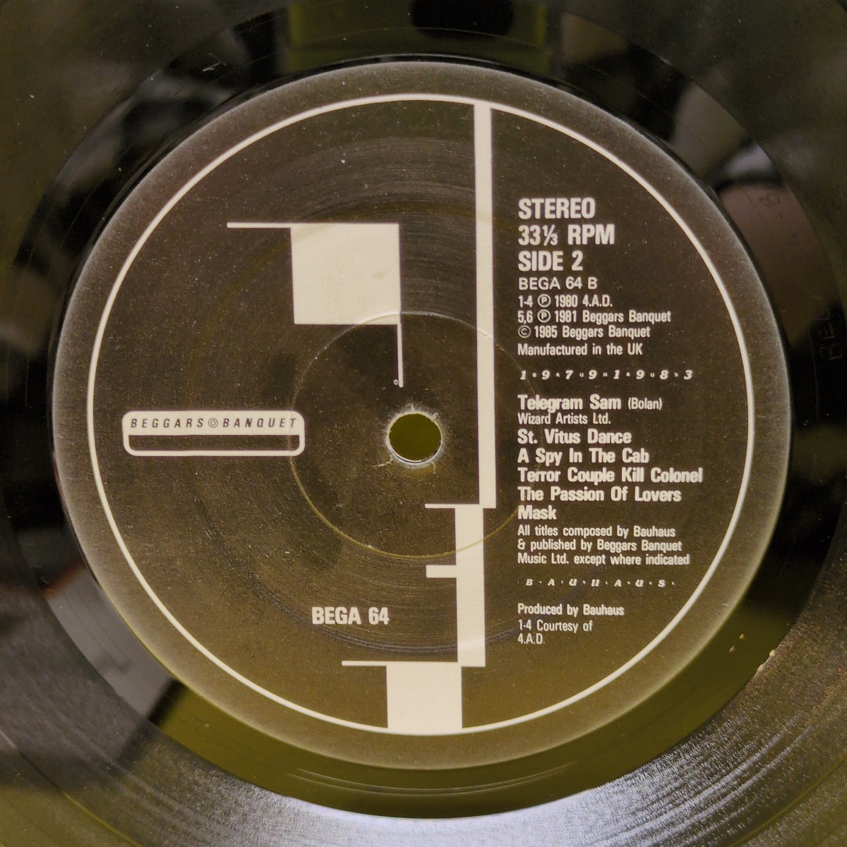 Bauhaus - 1979-1983 - 1985 - BEGA 64 Used - VG++ - Vinyl - 2xLP Bauhaus - 1979-1983 - 1985 - BEGA 64 Used - VG++ - Vinyl - 2xLP