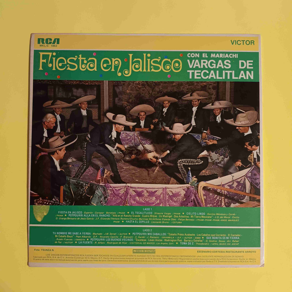 Mariachi Vargas De Tecalitlan - Fiesta en Jalisco Mexico - 1970 - MKL/S-1863 Used - VG++ - Vinyl Mariachi Vargas De Tecalitlan - Fiesta en Jalisco Mexico - 1970 - MKL/S-1863 Used - VG++ - Vinyl