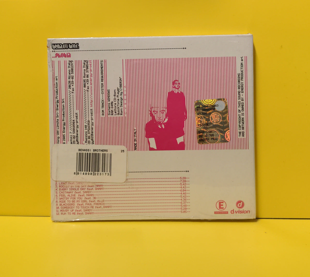 Benassi Bros. - …Phobia - 2005 - DV 3317.05 CD New - Sealed - CDs Benassi Bros. - …Phobia - 2005 - DV 3317.05 CD New - Sealed - CDs