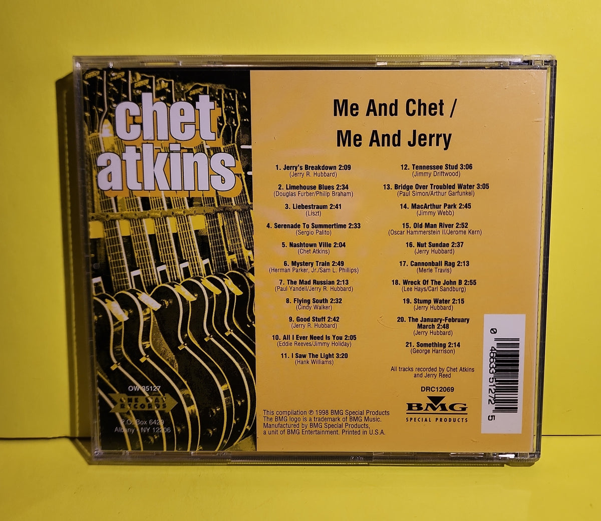 Chet Atkins, Jerry Reed - Me And Chet / Me And Jerry - 1998 - DRC 12069 Used - EX - CDs Chet Atkins, Jerry Reed - Me And Chet / Me And Jerry - 1998 - DRC 12069 Used - EX - CDs