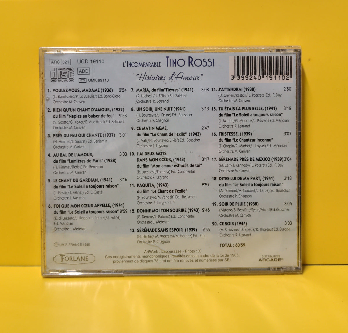Tino Rossi - Vol. 2 - Histoires d'Amour - 1995 - UCD 19110 New - Sealed - CDs Tino Rossi - Vol. 2 - Histoires d'Amour - 1995 - UCD 19110 New - Sealed - CDs
