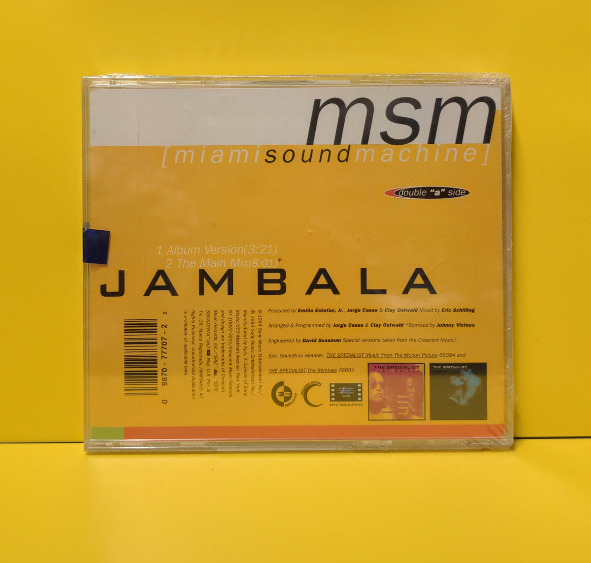 MSM (Miami Sound Machine) / Donna Allen - Jambala / Love Is The Thing - 1994 - 49K 77707 New - Sealed - CDs MSM (Miami Sound Machine) / Donna Allen - Jambala / Love Is The Thing - 1994 - 49K 77707 New - Sealed - CDs