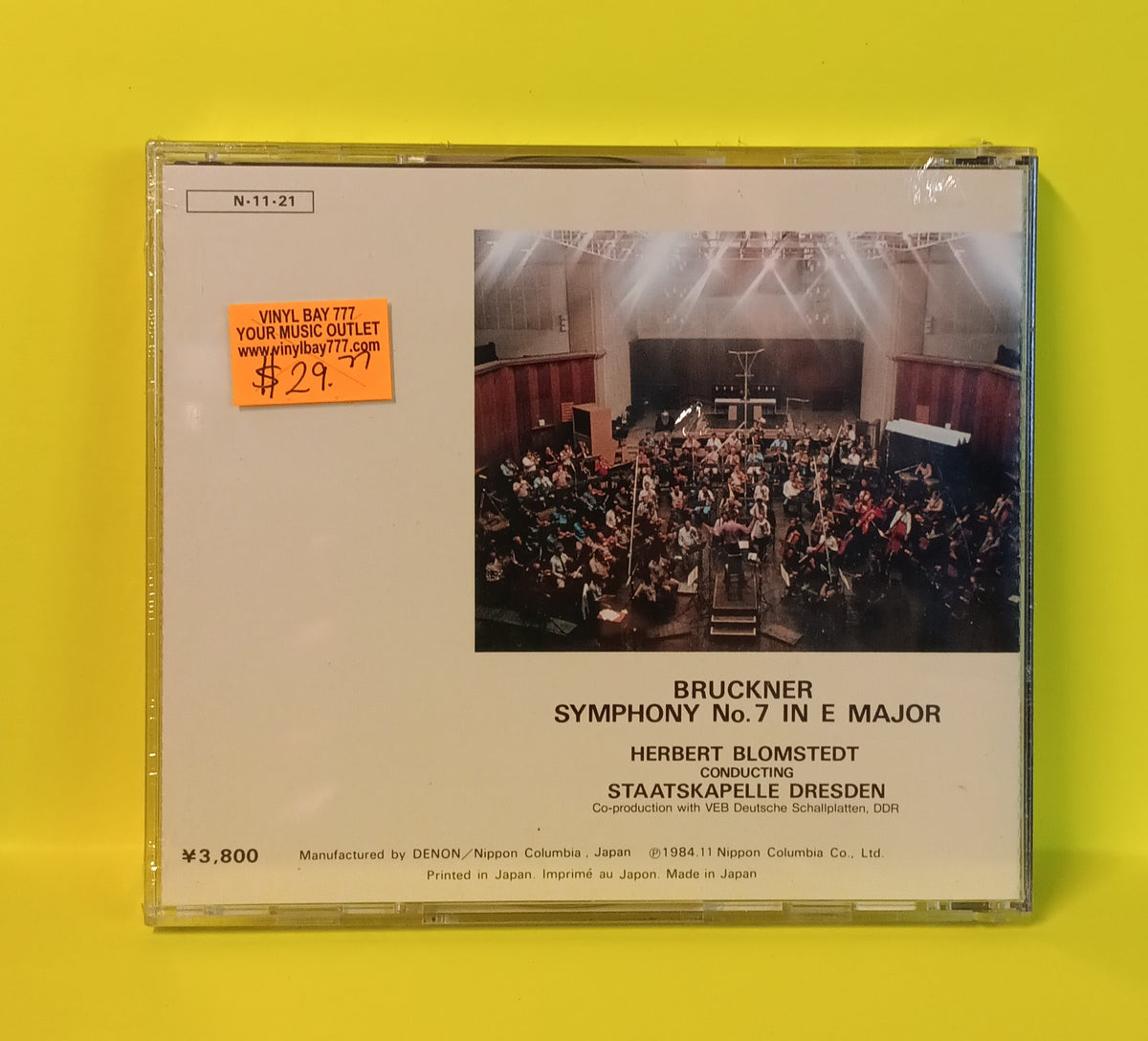 Bruckner- Blomstedt / Staatskapelle Dresden - Symphony No. 7 in E Major - 1984 - 38C37-7286 New - Sealed - Japan CDs Bruckner- Blomstedt / Staatskapelle Dresden - Symphony No. 7 in E Major - 1984 - 38C37-7286 New - Sealed - Japan CDs
