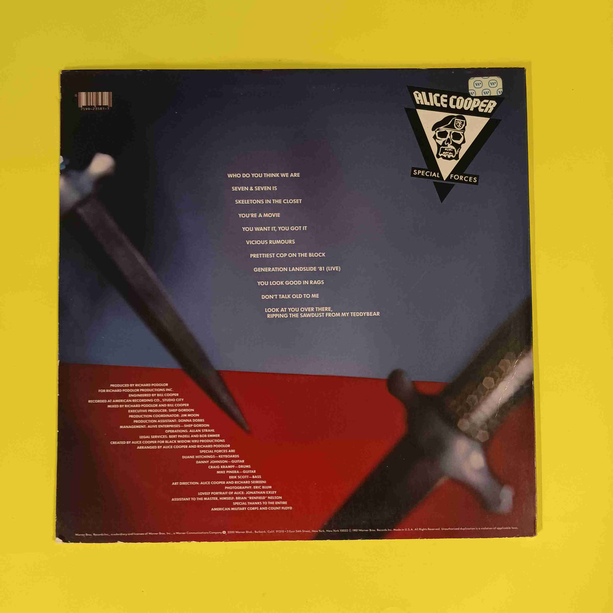 Alice Cooper - Special Forces PROMO - 1981 - BSK 3581 Used - VG++ - Vinyl Alice Cooper - Special Forces PROMO - 1981 - BSK 3581 Used - VG++ - Vinyl