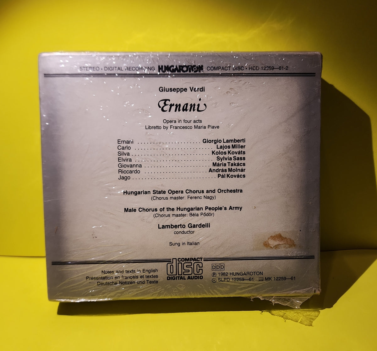 Verdi, Lamberto Gardelli - Ernami - 1982 - HCD 12259-61-1 New - Sealed - CDs Verdi, Lamberto Gardelli - Ernami - 1982 - HCD 12259-61-1 New - Sealed - CDs