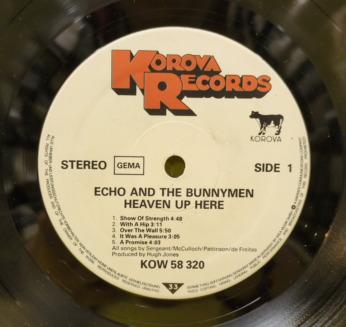 Echo And The Bunnymen - Heaven Up Here - 1981 - KOW 58 320 Used - VG++ - Vinyl - Germany Import Echo And The Bunnymen - Heaven Up Here - 1981 - KOW 58 320 Used - VG++ - Vinyl - Germany Import