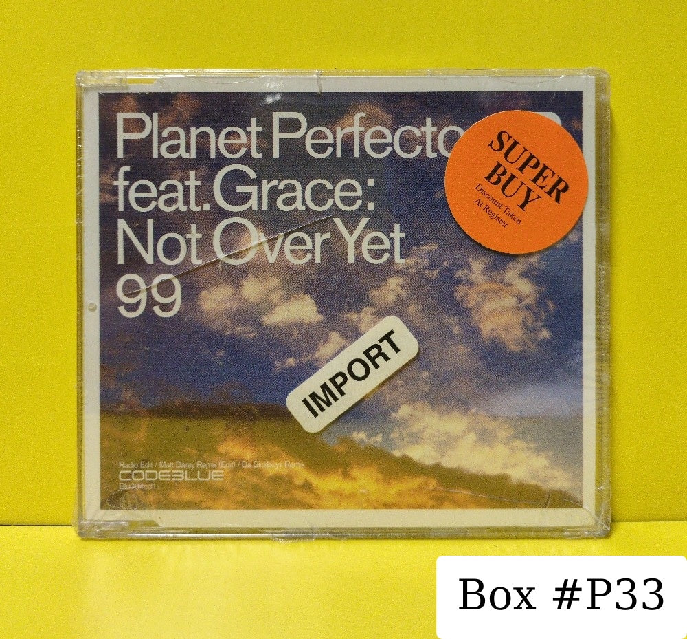 Planet Perfecto Feat. Grace - Not Over Yet 99 - 1999 - Blu004cd1 - New - Sealed - CDs - CD Single - UK & European Import Planet Perfecto Feat. Grace - Not Over Yet 99 - 1999 - Blu004cd1 - New - Sealed - CDs - CD Single - UK & European Import