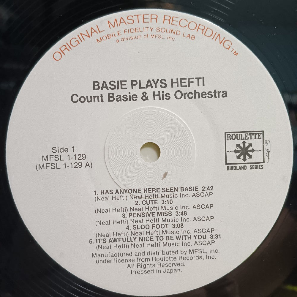 Count Basie - Basie Plays Hefti - 1984 - MFSL1-129 - Original Master Rec Japan - EX - Vinyl Count Basie - Basie Plays Hefti - 1984 - MFSL1-129 - Original Master Rec Japan - EX - Vinyl