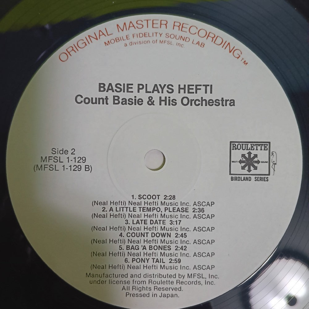 Count Basie - Basie Plays Hefti - 1984 - MFSL1-129 - Original Master Rec Japan - EX - Vinyl Count Basie - Basie Plays Hefti - 1984 - MFSL1-129 - Original Master Rec Japan - EX - Vinyl