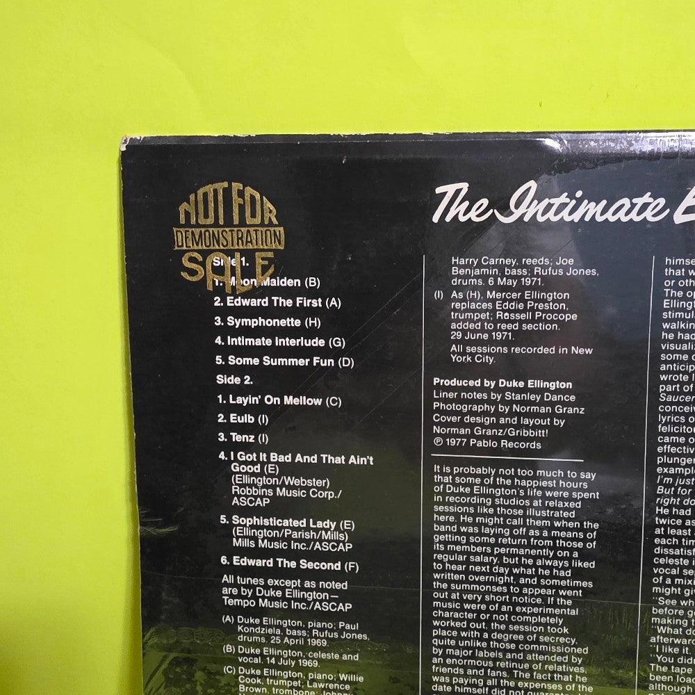 Duke Ellington - The Intimate Ellington / Rare Promo - 1977 - 2310-787 - New - Sealed - Vinyl Duke Ellington - The Intimate Ellington / Rare Promo - 1977 - 2310-787 - New - Sealed - Vinyl