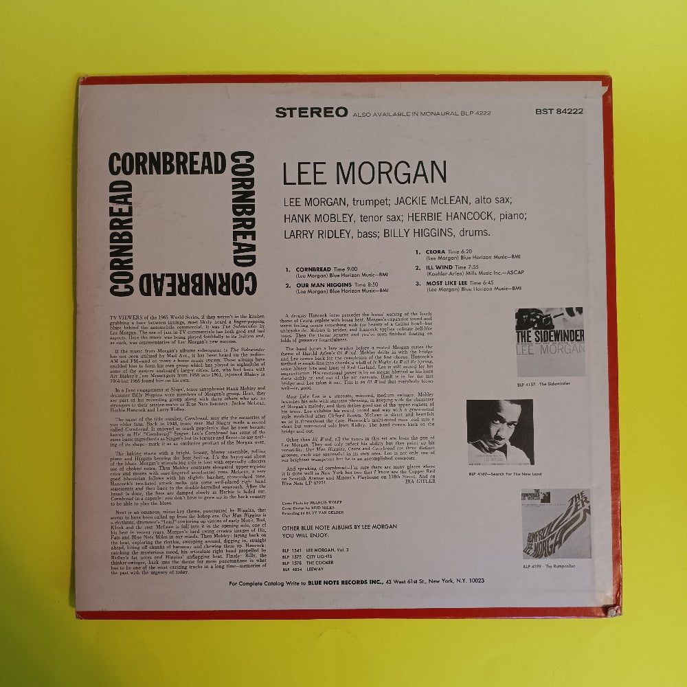 Lee Morgan - Cornbread / Van Gelder - 1968 - BST 84222 - Used - VG++ - Vinyl Lee Morgan - Cornbread / Van Gelder - 1968 - BST 84222 - Used - VG++ - Vinyl
