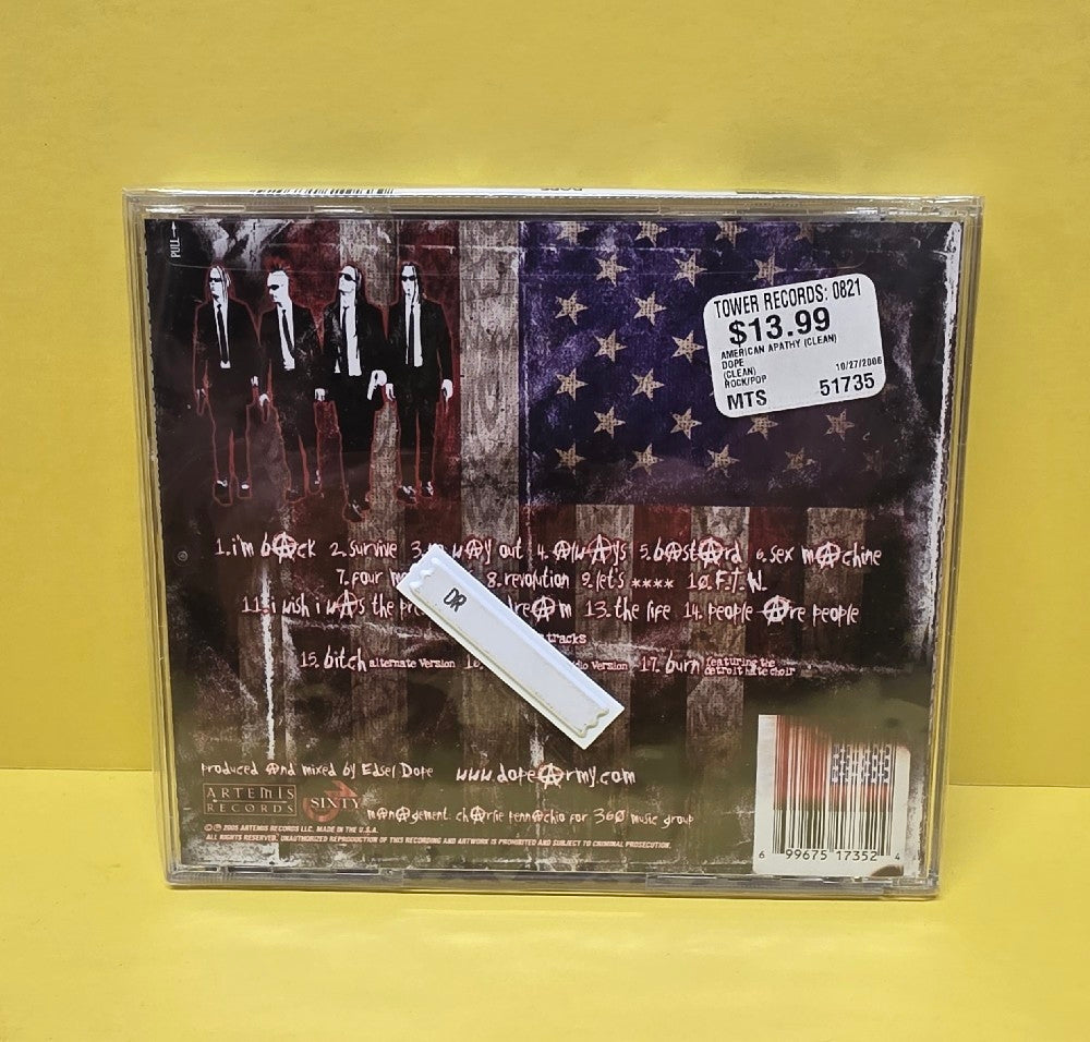 Dope - American Apathy - 2005 - ATM-CD-51735 - New - Sealed - CDs Dope - American Apathy - 2005 - ATM-CD-51735 - New - Sealed - CDs