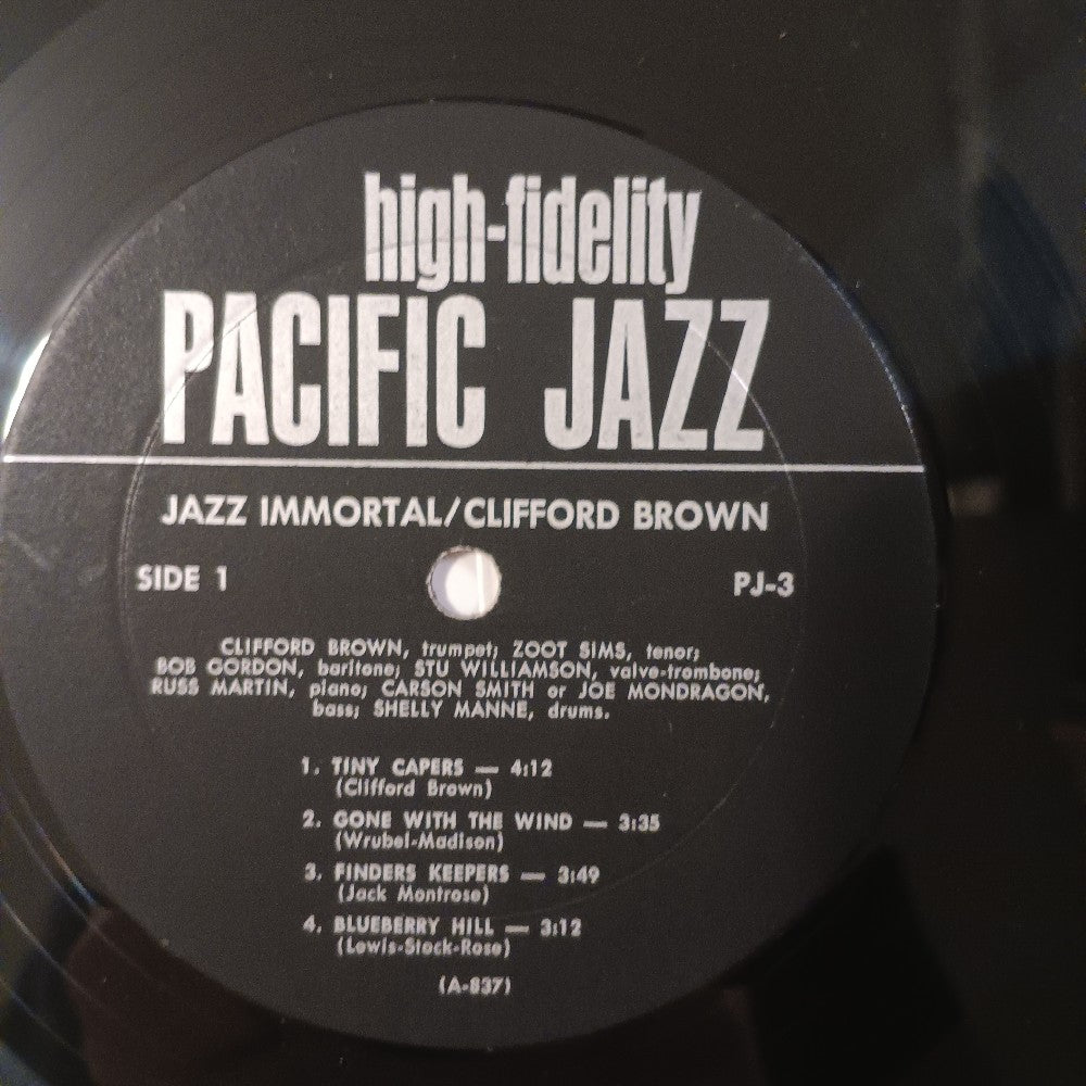 Clifford Brown ft Zoot Sims - Jazz Immortal / Rare Mono Hi-Fi Label - PJ-3 - Used - VG+ - Vinyl Clifford Brown ft Zoot Sims - Jazz Immortal / Rare Mono Hi-Fi Label - PJ-3 - Used - VG+ - Vinyl