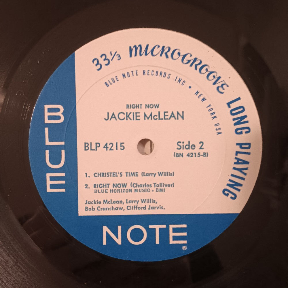 Jackie McLean - Right Now / OG Mono RVG - 1966 - BLP 4215 - Used - VG+ - Vinyl Jackie McLean - Right Now / OG Mono RVG - 1966 - BLP 4215 - Used - VG+ - Vinyl