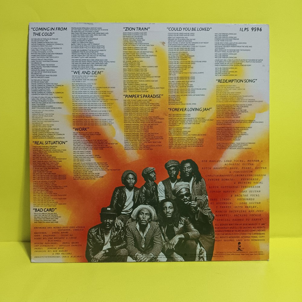 Bob Marley & The Wailers - Uprising - 1980 - ILPS 9596 - Used - VG++ - Vinyl Bob Marley & The Wailers - Uprising - 1980 - ILPS 9596 - Used - VG++ - Vinyl