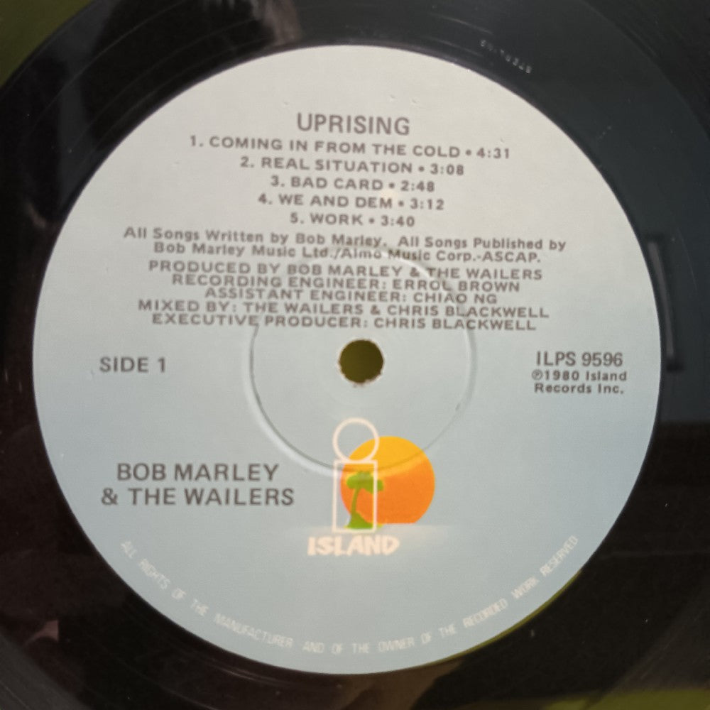 Bob Marley & The Wailers - Uprising - 1980 - ILPS 9596 - Used - VG++ - Vinyl Bob Marley & The Wailers - Uprising - 1980 - ILPS 9596 - Used - VG++ - Vinyl