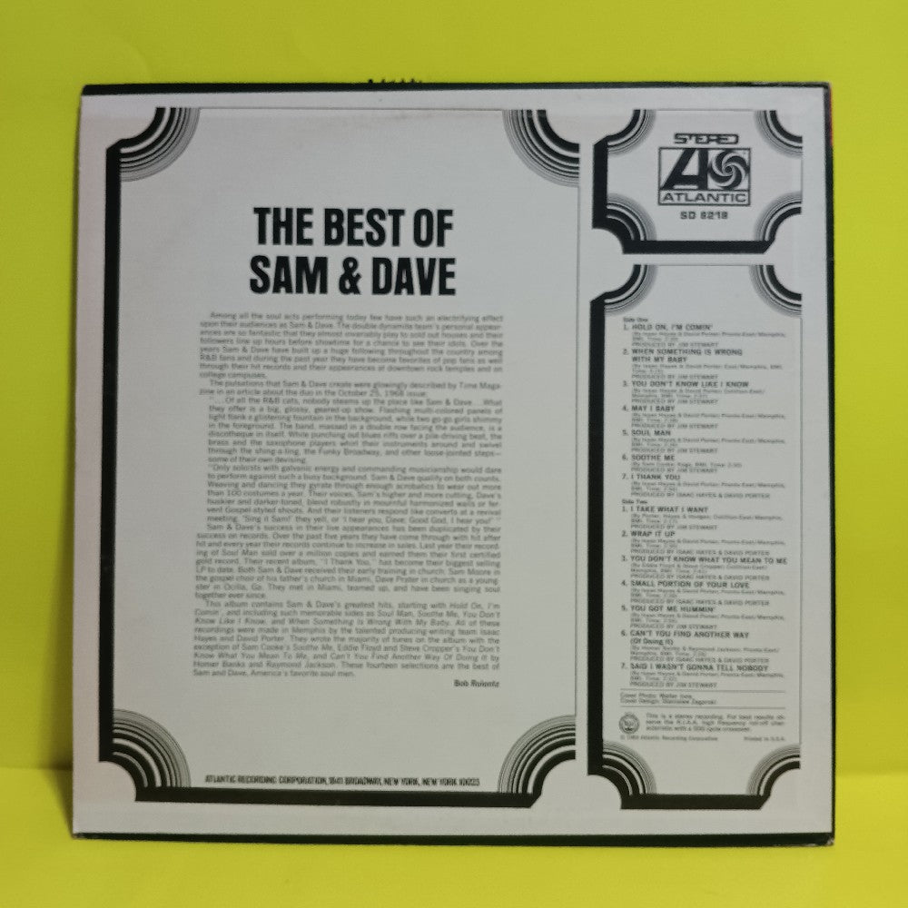 Sam and Dave - The Best of Sam & Dave - 1969 - SD 8218 - Used - VG++ - Vinyl Sam and Dave - The Best of Sam & Dave - 1969 - SD 8218 - Used - VG++ - Vinyl