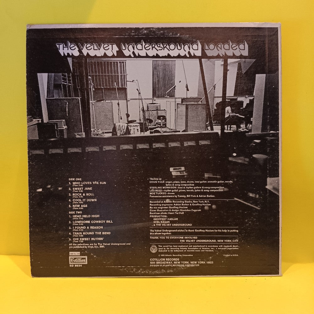 The Velvet Underground - Loaded - 1970 - SD 9034 - Used - VG++ - Vinyl The Velvet Underground - Loaded - 1970 - SD 9034 - Used - VG++ - Vinyl