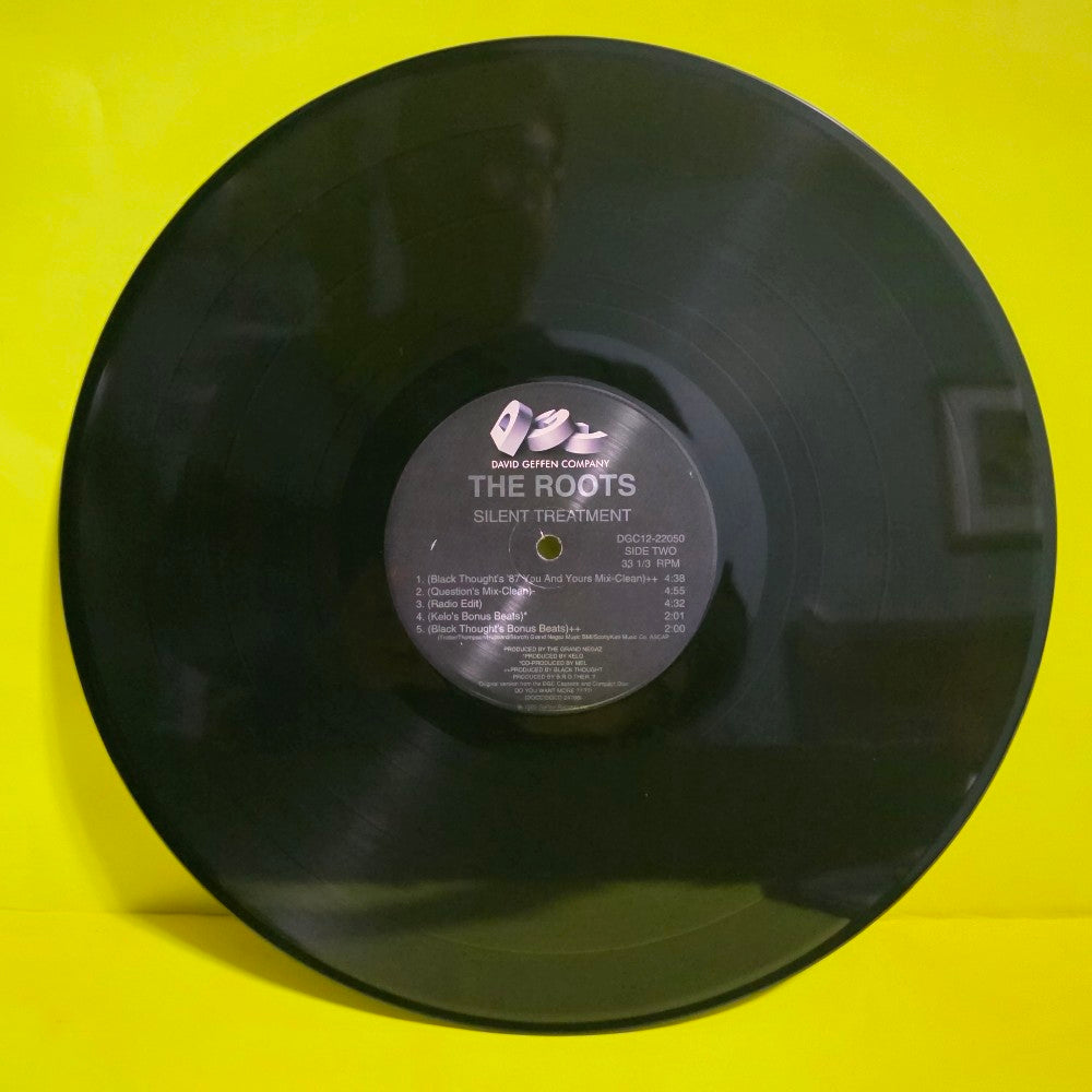 The Roots - Silent Treatment - 1995 - DGC12-22050 - Used - VG++ - Vinyl The Roots - Silent Treatment - 1995 - DGC12-22050 - Used - VG++ - Vinyl