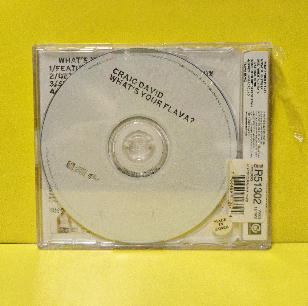 Craig David - What's Your Flava? - 2002 - 2467800412 - New - Sealed - CDs - CD Single - Australia Import Craig David - What's Your Flava? - 2002 - 2467800412 - New - Sealed - CDs - CD Single - Australia Import