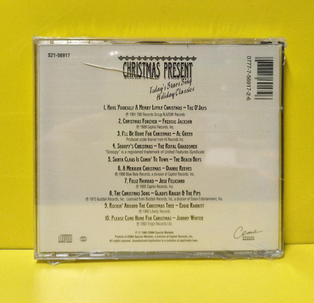 Various - Christmas Present: Today's Stars Sing Holiday Classics - 1993 - S21-56917 - New - Sealed - CDs Various - Christmas Present: Today's Stars Sing Holiday Classics - 1993 - S21-56917 - New - Sealed - CDs