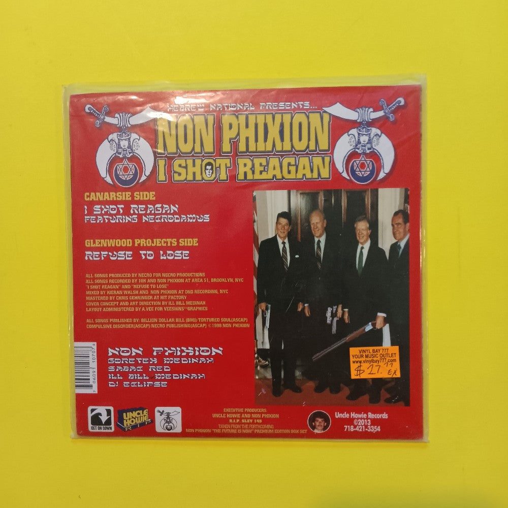 Non Phixion - I Shot Reagan RSD 7" - 2013 - UHR454-7A - Used - EX - Vinyl Non Phixion - I Shot Reagan RSD 7" - 2013 - UHR454-7A - Used - EX - Vinyl