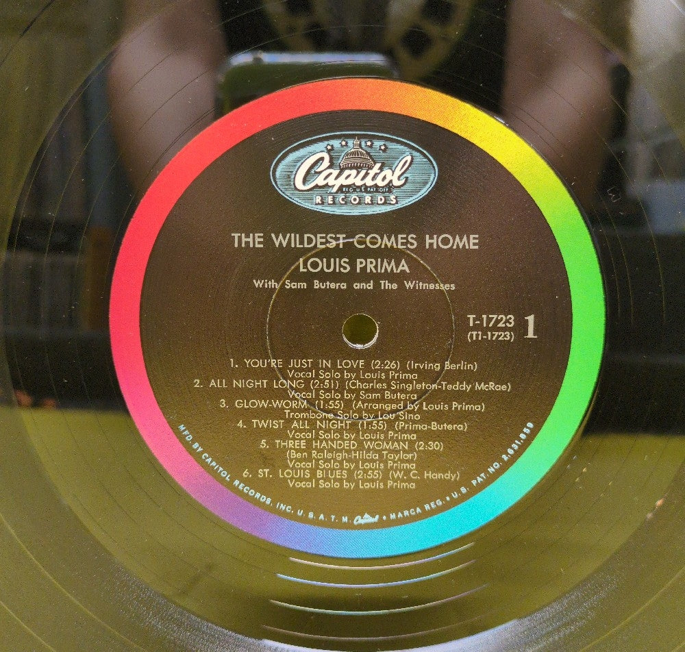 Louis Prima With Sam Butera And The Witnesses - The Wildest Comes Home - 1962 - T1723 - Used - VG++ - Vinyl Louis Prima With Sam Butera And The Witnesses - The Wildest Comes Home - 1962 - T1723 - Used - VG++ - Vinyl