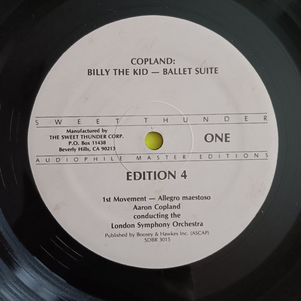 Aaron Copland AUTOGRAPH / London Philharmonic - Billy The Kid Ballet Suite Edition 4 - 1981 - SDBR 3015 - Used - EX - Vinyl Aaron Copland AUTOGRAPH / London Philharmonic - Billy The Kid Ballet Suite Edition 4 - 1981 - SDBR 3015 - Used - EX - Vinyl