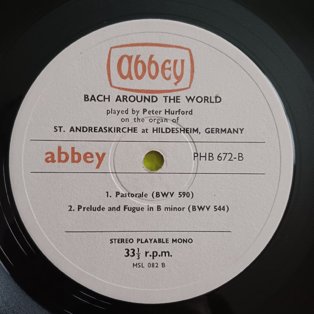 Peter Hurford / Bach - Bach Around The World - 2 Hildesheim - 1969 - PHB 672 - Used - VG++ - Vinyl Peter Hurford / Bach - Bach Around The World - 2 Hildesheim - 1969 - PHB 672 - Used - VG++ - Vinyl