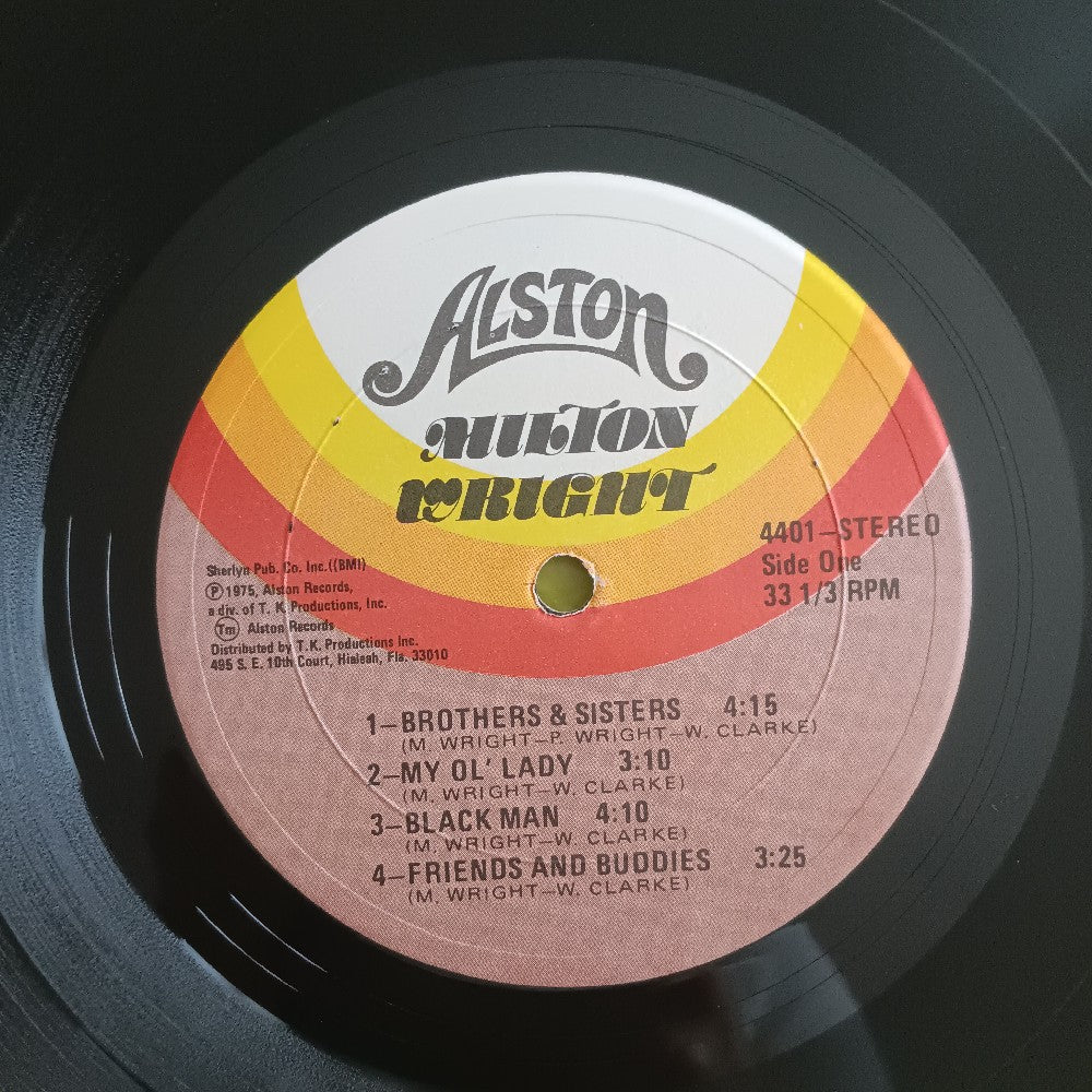 Milton Wright - Friends And Buddies / Original Pressing - 1975 - Alston 4401 - Used - VG+ - Vinyl Milton Wright - Friends And Buddies / Original Pressing - 1975 - Alston 4401 - Used - VG+ - Vinyl