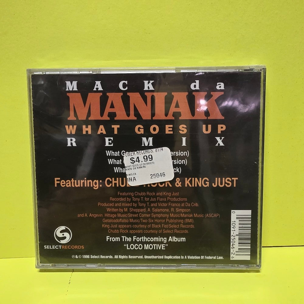 Mack da Maniak - What Goes Up (Remix) - 1996 - 25046-2 - New - Sealed - CDs Mack da Maniak - What Goes Up (Remix) - 1996 - 25046-2 - New - Sealed - CDs