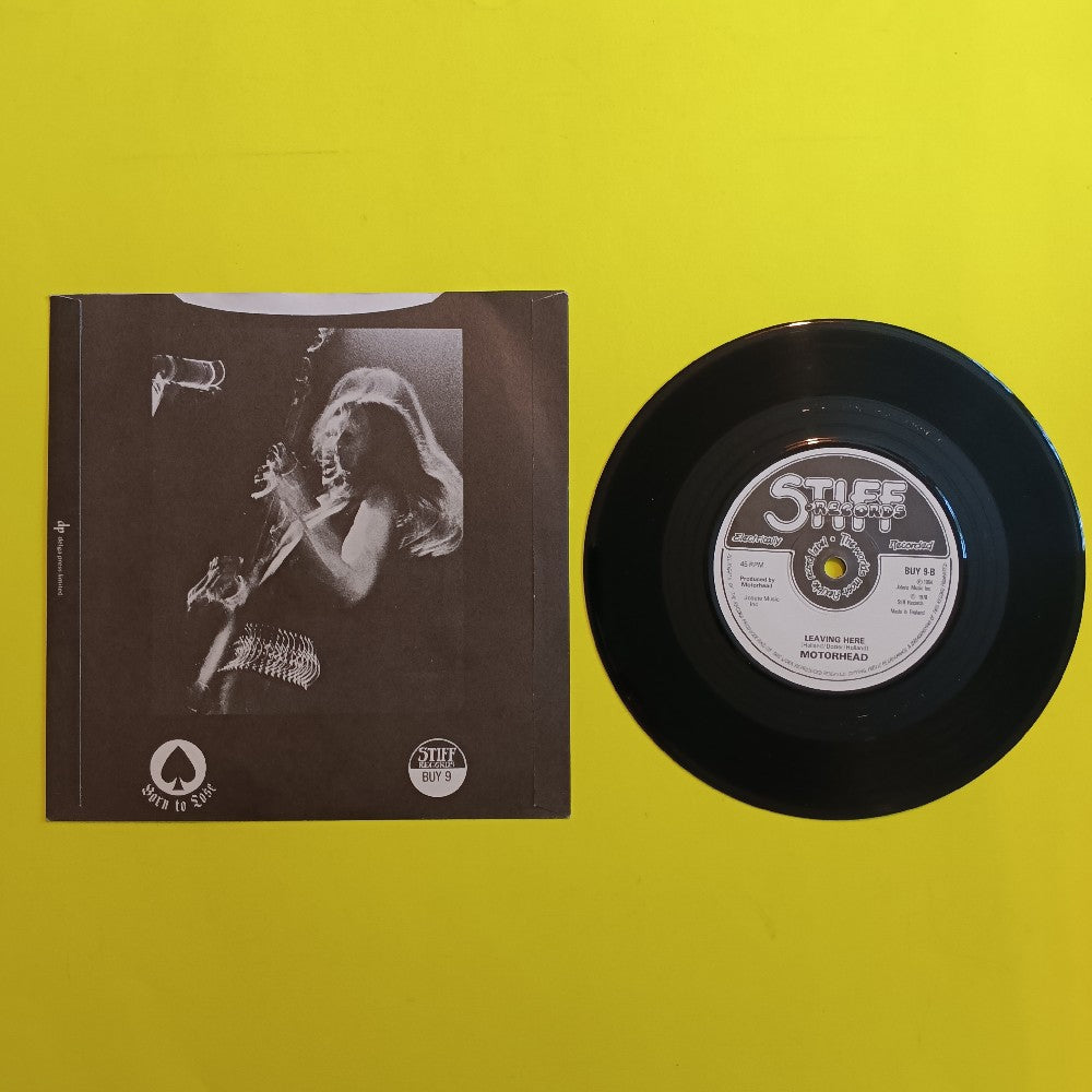 Motorhead - Leaving Here / White Line Fever UK 7" - 1979 - Stiff BUY 9 - Used - VG++ - Vinyl Motorhead - Leaving Here / White Line Fever UK 7" - 1979 - Stiff BUY 9 - Used - VG++ - Vinyl