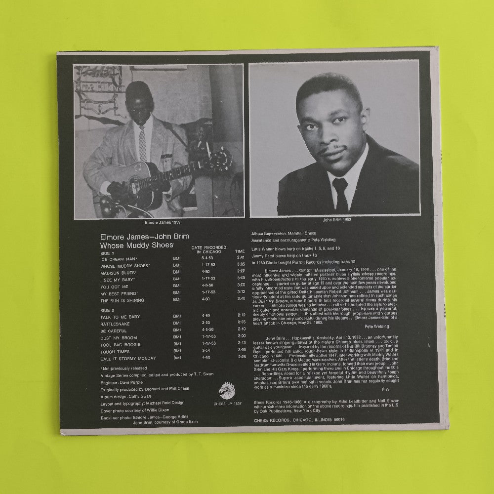 Elmore James John Brim - Whose Muddy Shoes Original Mono - 1969 - LP 1537 - Used - VG++ - Vinyl Elmore James John Brim - Whose Muddy Shoes Original Mono - 1969 - LP 1537 - Used - VG++ - Vinyl