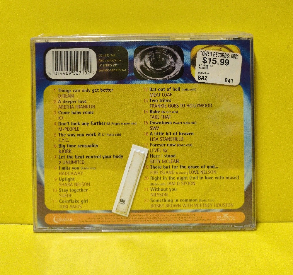Various - Hits 94 Volume One - 1994 - CD HITS 941 - New - Sealed - CDs - UK Import - Cracked Case Various - Hits 94 Volume One - 1994 - CD HITS 941 - New - Sealed - CDs - UK Import - Cracked Case