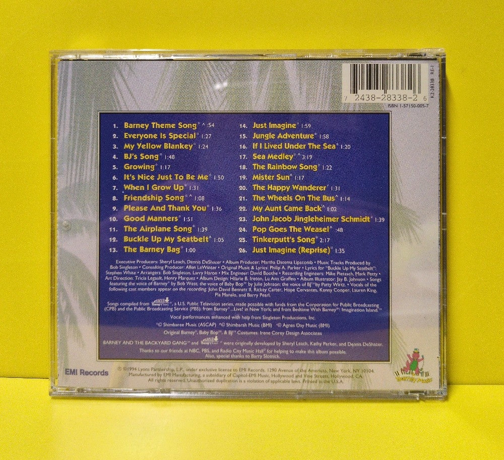 Barney - Barney's Favorites Vol. 2 (Featuring Songs From Imagination Island) - 1994 - K2-28338 RE-1/7243 8 28338 2 6 - Used - VG++ - CDs - Reissue Barney - Barney's Favorites Vol. 2 (Featuring Songs From Imagination Island) - 1994 - K2-28338 RE-1/7243 8 28338 2 6 - Used - VG++ - CDs - Reissue