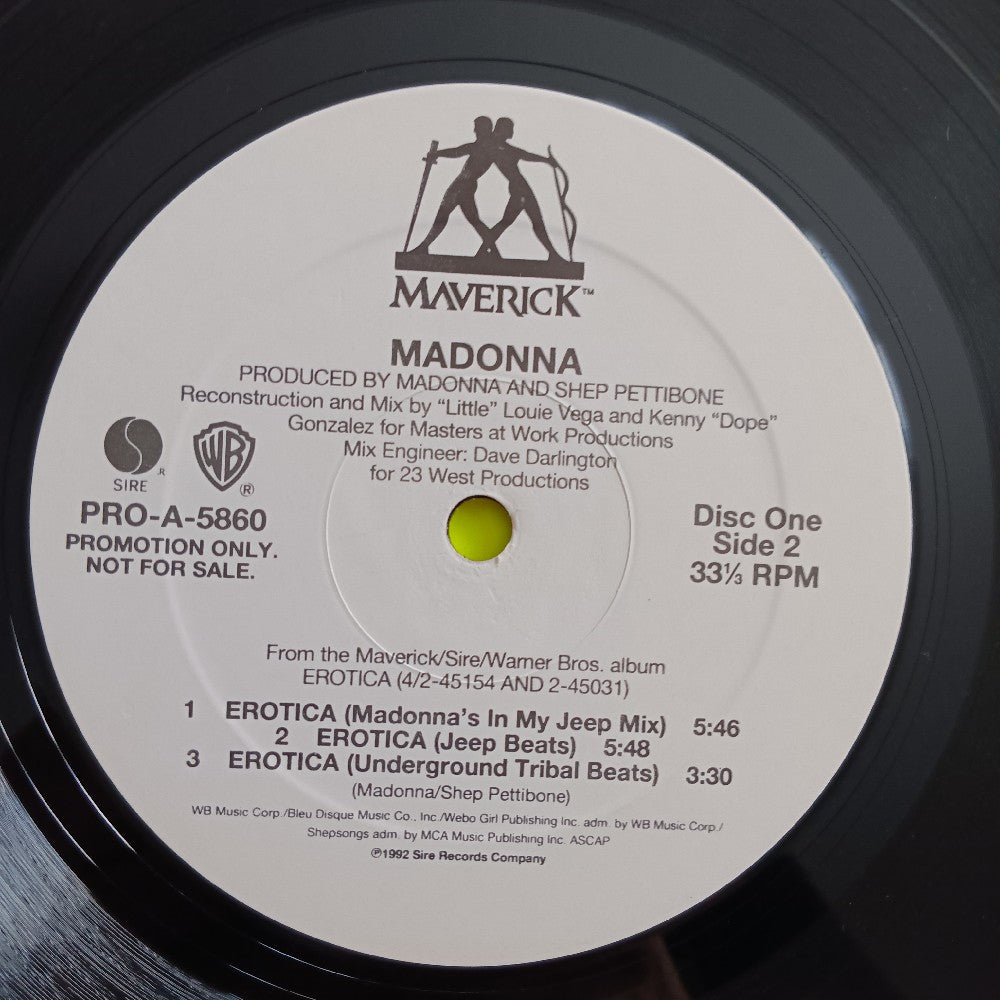 Madonna - Erotica 2x 12" PROMO - 1992 - PRO-A-5860 - Used - VG++ - Vinyl Madonna - Erotica 2x 12" PROMO - 1992 - PRO-A-5860 - Used - VG++ - Vinyl