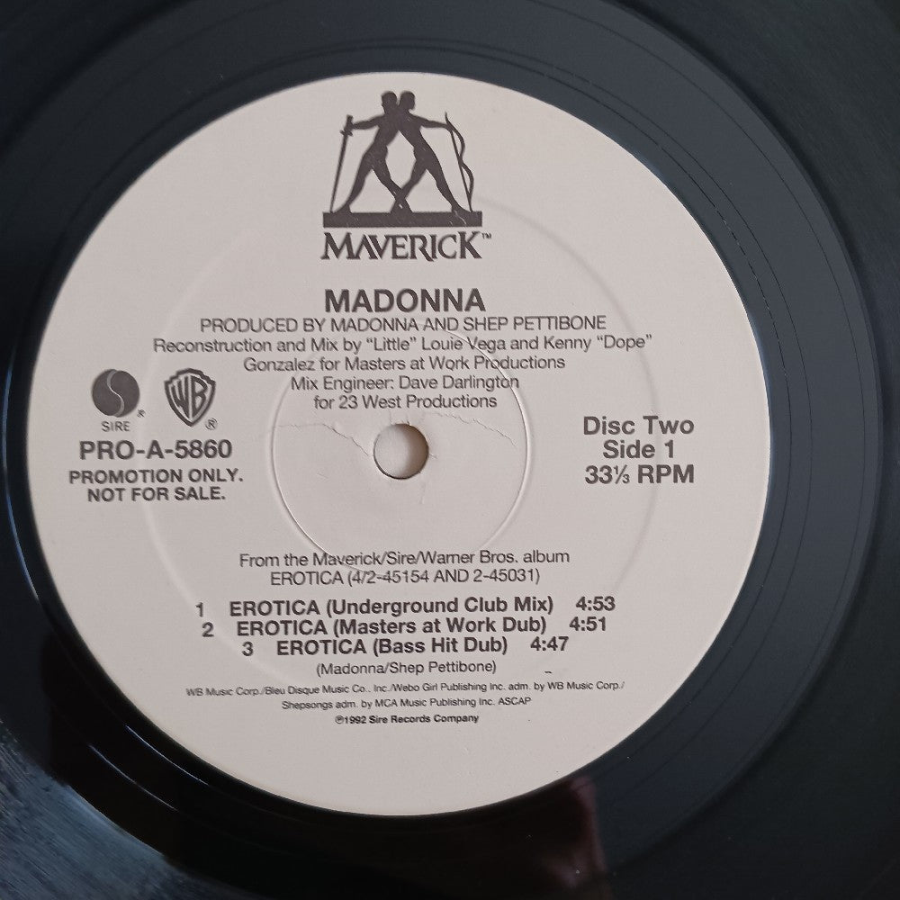 Madonna - Erotica 2x 12" PROMO - 1992 - PRO-A-5860 - Used - VG++ - Vinyl Madonna - Erotica 2x 12" PROMO - 1992 - PRO-A-5860 - Used - VG++ - Vinyl