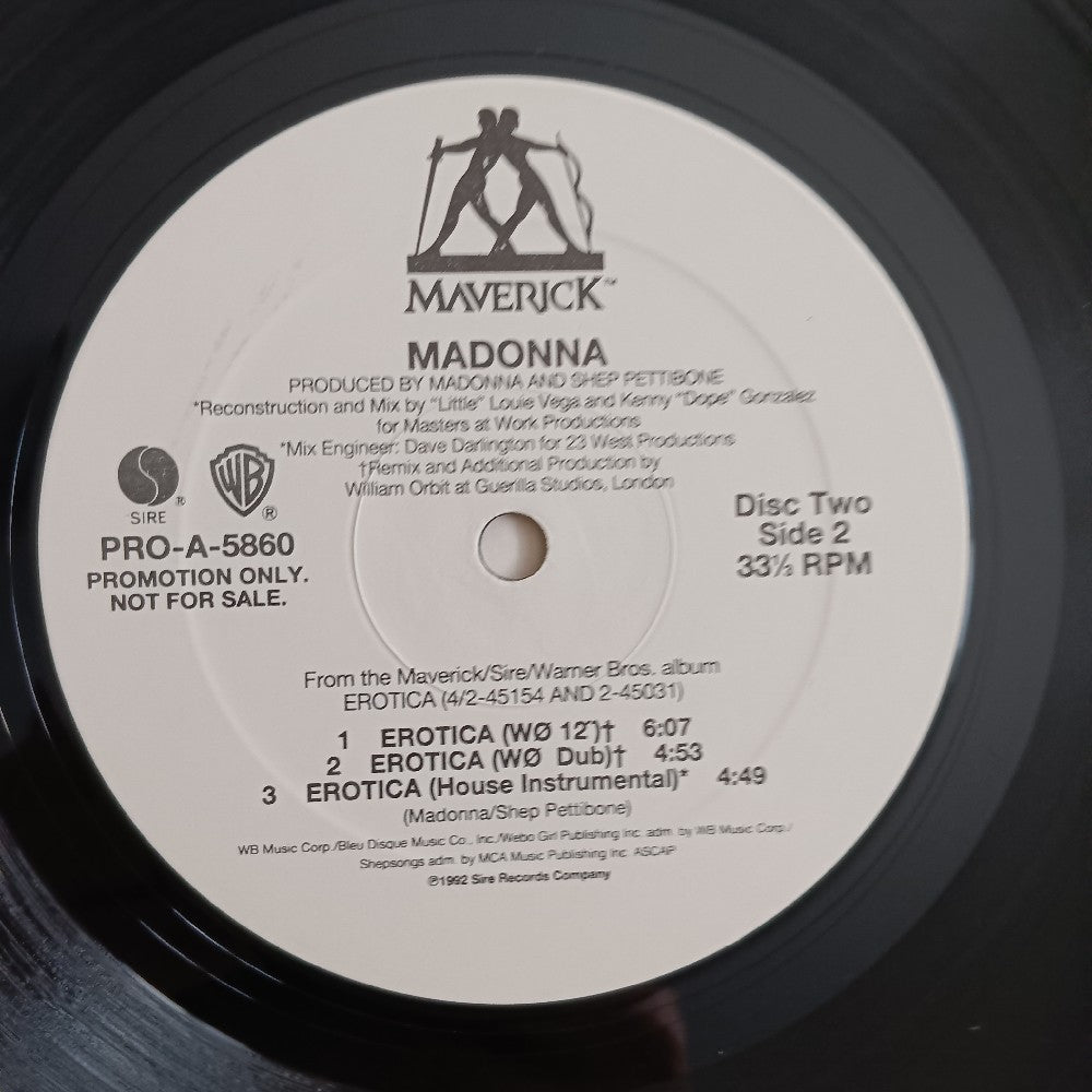 Madonna - Erotica 2x 12" PROMO - 1992 - PRO-A-5860 - Used - VG++ - Vinyl Madonna - Erotica 2x 12" PROMO - 1992 - PRO-A-5860 - Used - VG++ - Vinyl