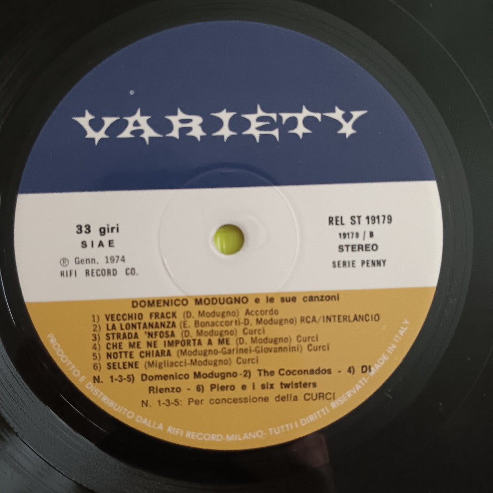 Domenico Modugno - E Le Sue Canzoni ITALY - 1974 - REL-ST 19179 - Used - VG+ - Vinyl Domenico Modugno - E Le Sue Canzoni ITALY - 1974 - REL-ST 19179 - Used - VG+ - Vinyl