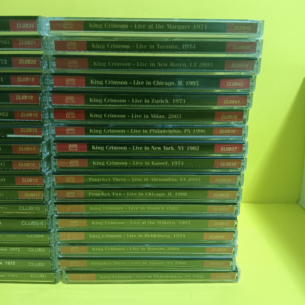 King Crimson - Crimson Club Live CD Lot Of 34x - CLUB1 - CLUB46 - Used - EX - CDs King Crimson - Crimson Club Live CD Lot Of 34x - CLUB1 - CLUB46 - Used - EX - CDs