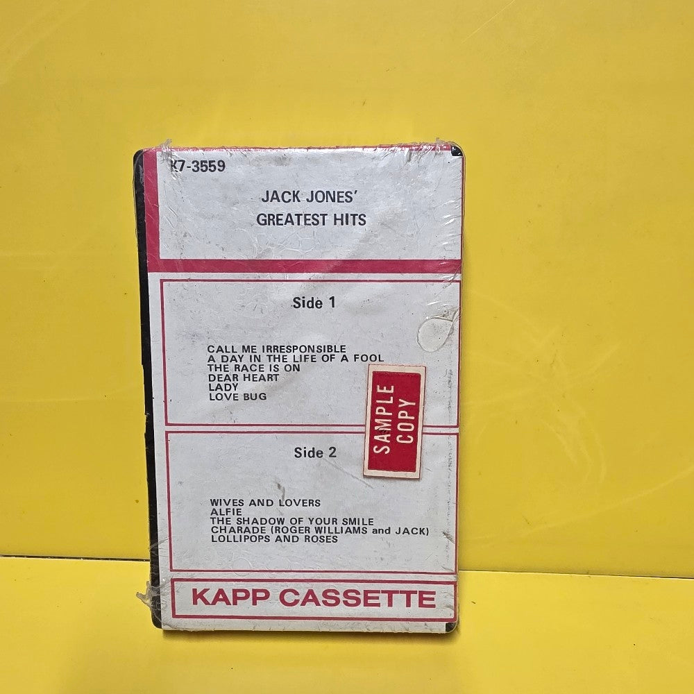 Jack Jones - Jack Jone's Greatest Hits / Rare Sealed Promo - 1968 - 3559 - New - Sealed - Cassettes Jack Jones - Jack Jone's Greatest Hits / Rare Sealed Promo - 1968 - 3559 - New - Sealed - Cassettes