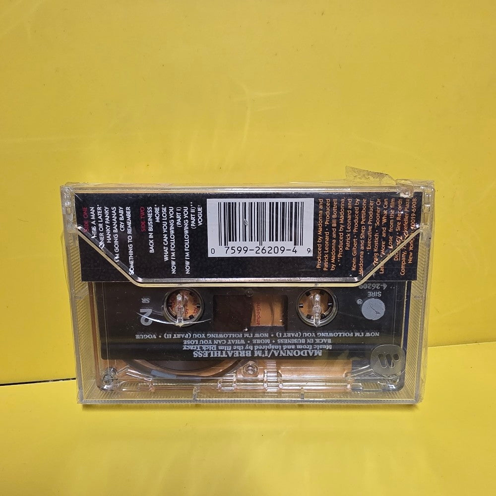 Madonna - I'm Breathless (Music From And Inspired By The Film Dick Tracy) - 1990 - 9 26209-4 - New - Sealed - Cassettes Madonna - I'm Breathless (Music From And Inspired By The Film Dick Tracy) - 1990 - 9 26209-4 - New - Sealed - Cassettes