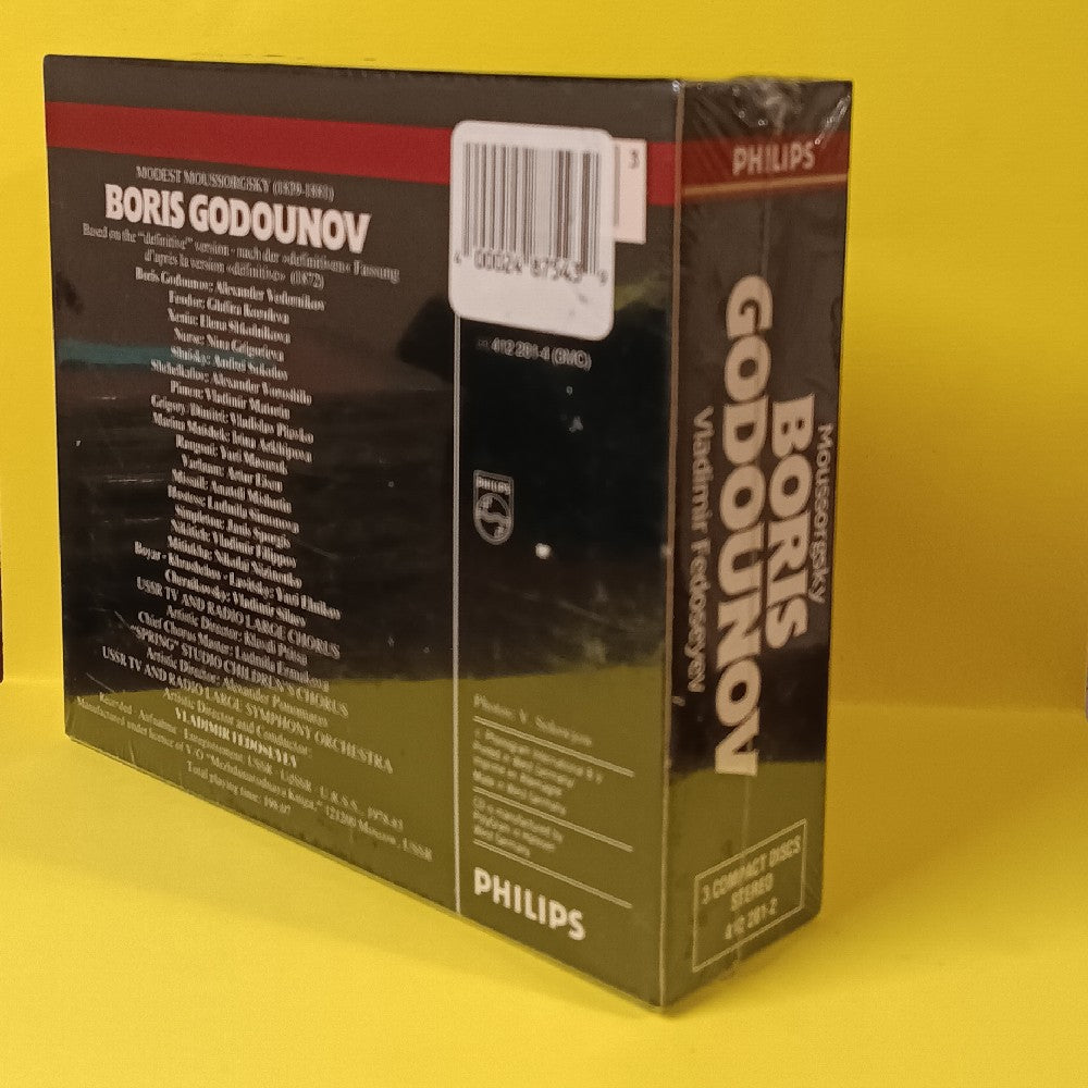 Mussorgsky / Vladimir Fedoseyev - Boris Godounov 3CD Box Set - 1984 - 412 281-2 - New - Sealed - CDs Mussorgsky / Vladimir Fedoseyev - Boris Godounov 3CD Box Set - 1984 - 412 281-2 - New - Sealed - CDs