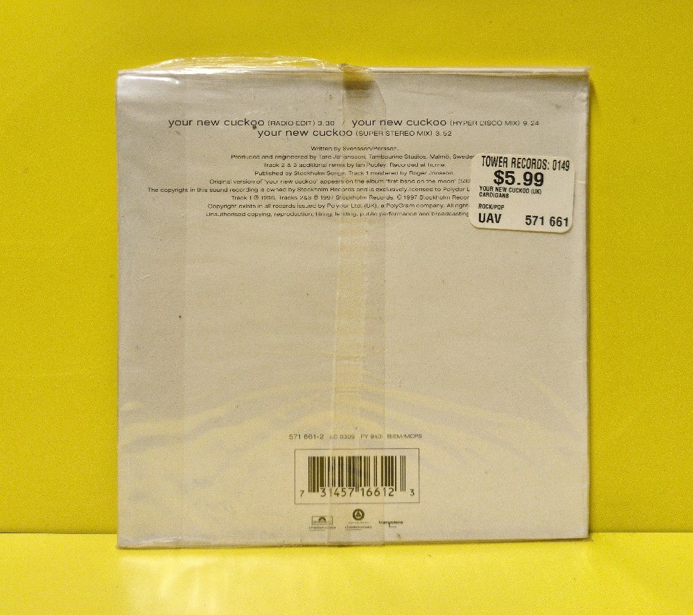 The Cardigans - Your New Cuckoo - 1997 - 571 661-2 - New - Sealed - CDs - CD Single - UK Import The Cardigans - Your New Cuckoo - 1997 - 571 661-2 - New - Sealed - CDs - CD Single - UK Import