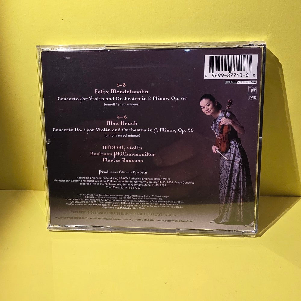 Midori, Mariss Jansons, Berliner Philharmoniker - Mendelssohn & Bruch - 2003 - SS 87740 - Used - VG++ - CDs Midori, Mariss Jansons, Berliner Philharmoniker - Mendelssohn & Bruch - 2003 - SS 87740 - Used - VG++ - CDs