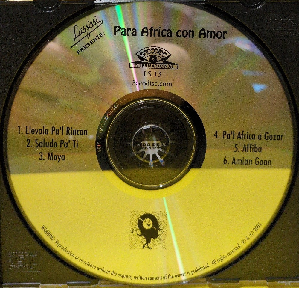Alfredo De La Fe - Para Africa Con Amor - 2005 - LS 13 - Used - EX - CDs - Reissue Alfredo De La Fe - Para Africa Con Amor - 2005 - LS 13 - Used - EX - CDs - Reissue