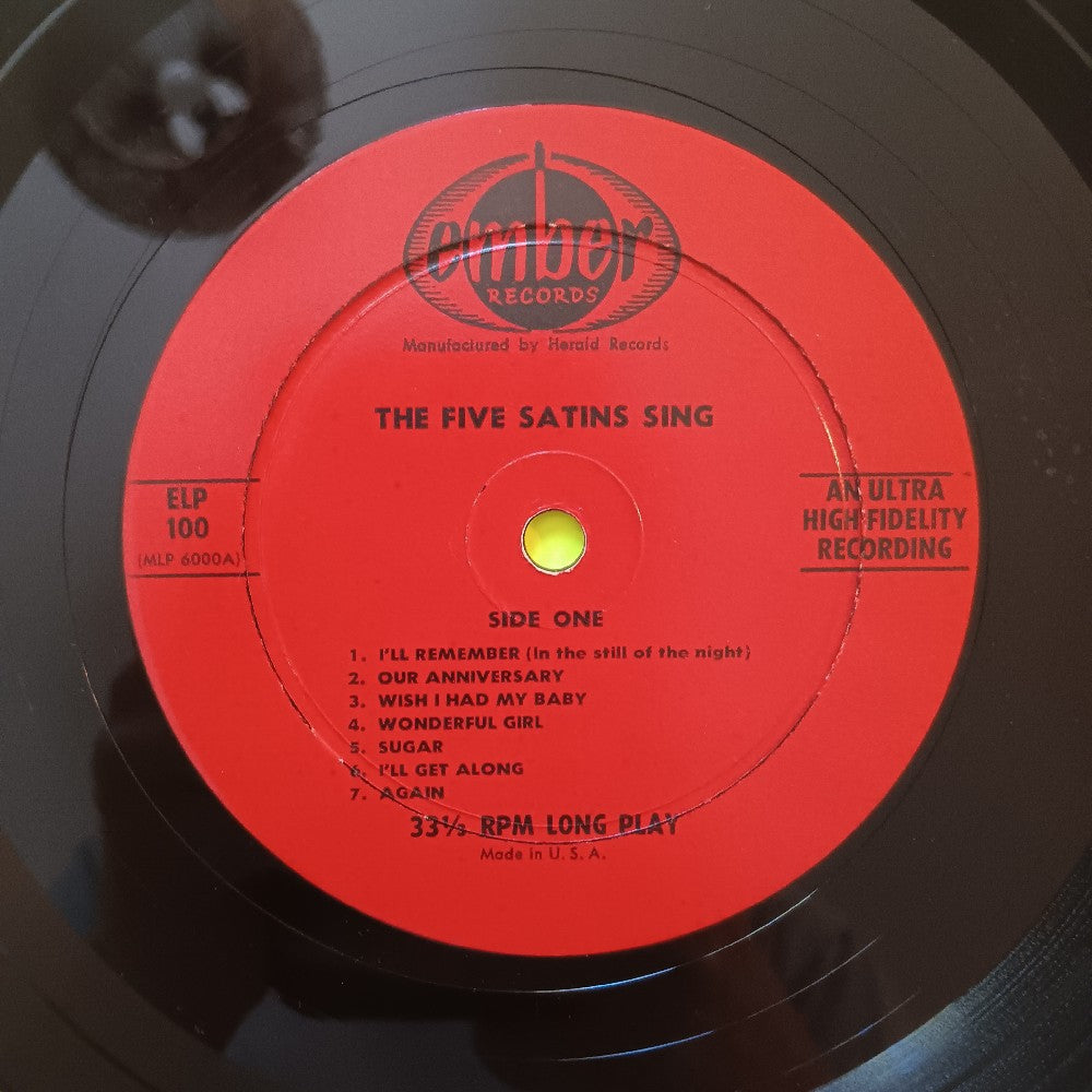 The Five Satins - The 5 Satins Sing OG Mono DG - 1957 - ELP-100 - Used - VG+ - Vinyl The Five Satins - The 5 Satins Sing OG Mono DG - 1957 - ELP-100 - Used - VG+ - Vinyl