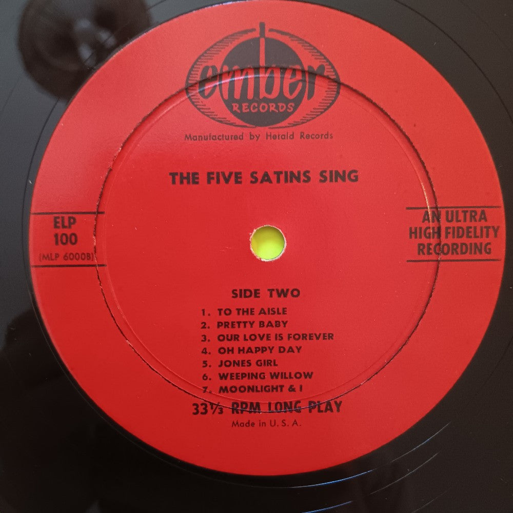 The Five Satins - The 5 Satins Sing OG Mono DG - 1957 - ELP-100 - Used - VG+ - Vinyl The Five Satins - The 5 Satins Sing OG Mono DG - 1957 - ELP-100 - Used - VG+ - Vinyl
