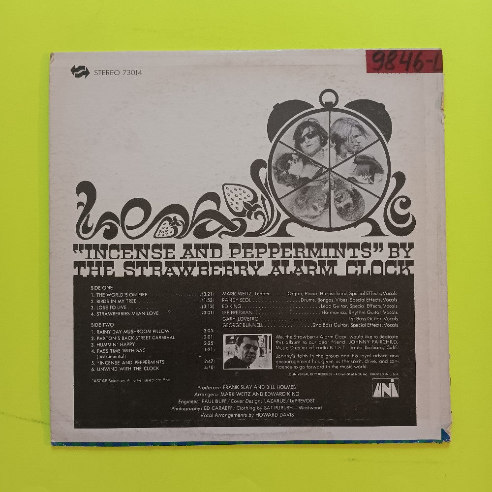Strawberry Alarm Clock - Incense And Peppermints OG Mono PROMO - 1967 - UNI 3014 - Used - VG+ - Vinyl Strawberry Alarm Clock - Incense And Peppermints OG Mono PROMO - 1967 - UNI 3014 - Used - VG+ - Vinyl