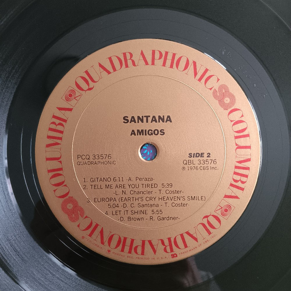 Santana - Amigos QUAD - 1976 - PCQ 33576 - Used - VG++ - Vinyl Santana - Amigos QUAD - 1976 - PCQ 33576 - Used - VG++ - Vinyl